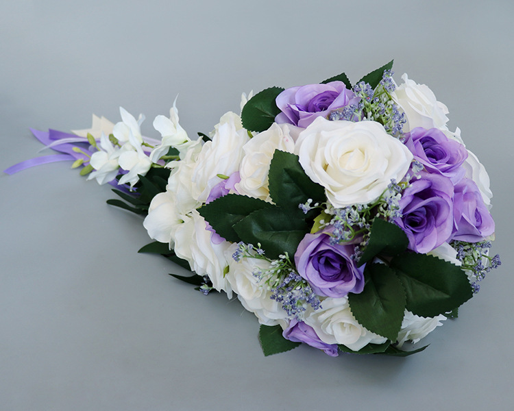 Bridal Bouquet  Bridal Bouquet European Style Fresh White Series Artificial Rose Bouquet Multi-Color Customizable