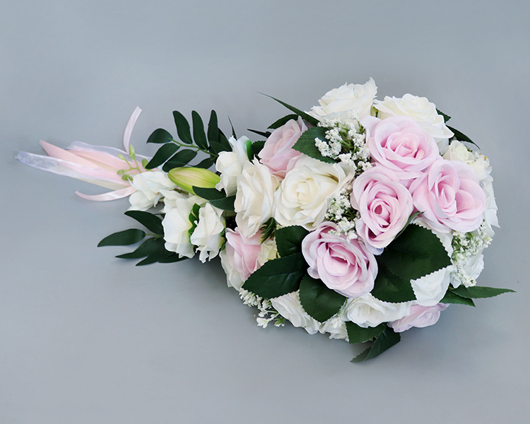 Bridal Bouquet  Bridal Bouquet European Style Fresh White Series Artificial Rose Bouquet Multi-Color Customizable
