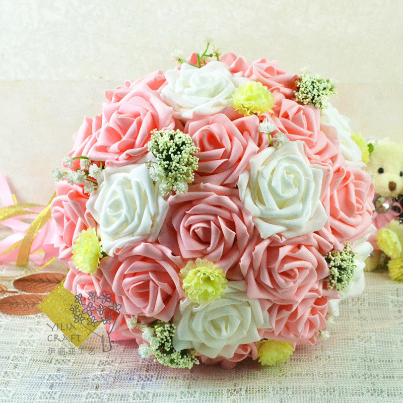 Wedding bridal bridal party bridal bouquet of brides hand-holding flower simulation bouquet Korean wedding bouquet.