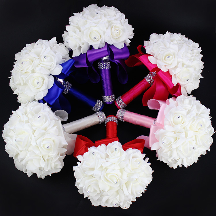 Xf09 Bridal Bouquet Wholesale Wedding Foam Simulation Bouquet Wedding Flower Bridal Bouquet