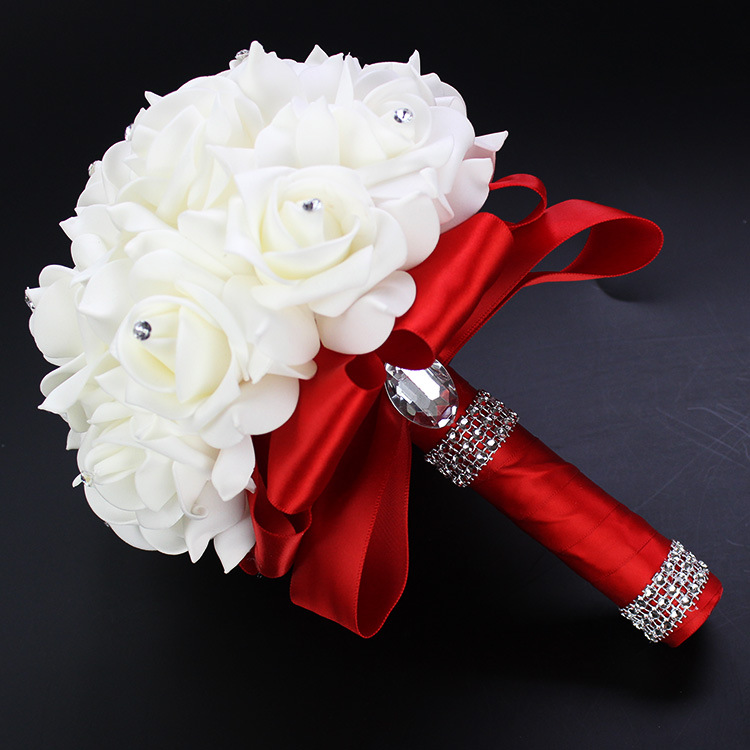 Xf09 Bridal Bouquet Wholesale Wedding Foam Simulation Bouquet Wedding Flower Bridal Bouquet