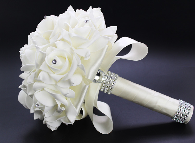 Xf09 Bridal Bouquet Wholesale Wedding Foam Simulation Bouquet Wedding Flower Bridal Bouquet