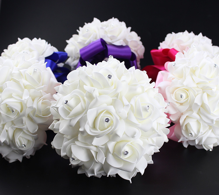 Xf09 Bridal Bouquet Wholesale Wedding Foam Simulation Bouquet Wedding Flower Bridal Bouquet