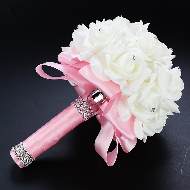 Xf09 Bridal Bouquet Wholesale Wedding Foam Simulation Bouquet Wedding Flower Bridal Bouquet
