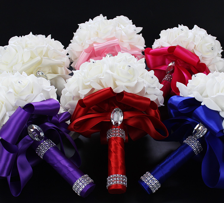 Xf09 Bridal Bouquet Wholesale Wedding Foam Simulation Bouquet Wedding Flower Bridal Bouquet