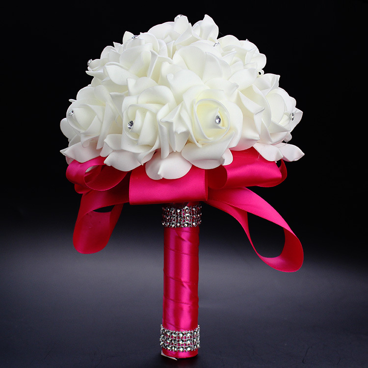 Xf09 Bridal Bouquet Wholesale Wedding Foam Simulation Bouquet Wedding Flower Bridal Bouquet