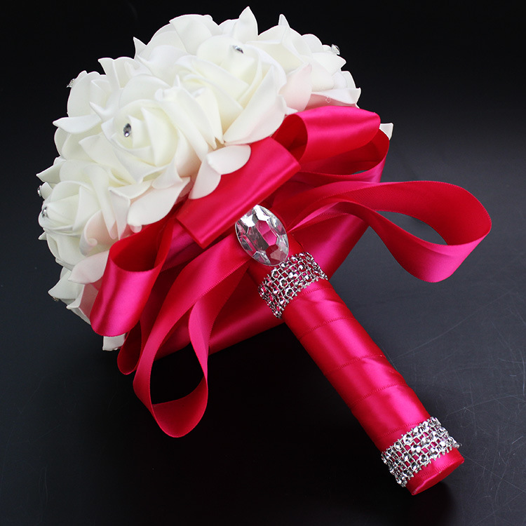 Xf09 Bridal Bouquet Wholesale Wedding Foam Simulation Bouquet Wedding Flower Bridal Bouquet