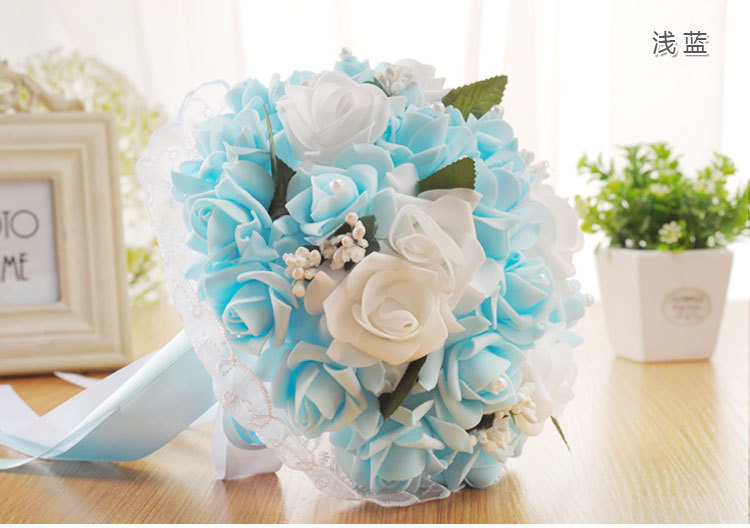 European and American Wedding Supplies Wedding Bridal Bouquet Wholesale Korean Artificial Bouquet PE Foam Wedding Bouquet