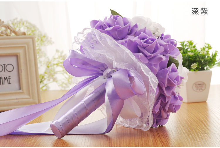 European and American Wedding Supplies Wedding Bridal Bouquet Wholesale Korean Artificial Bouquet PE Foam Wedding Bouquet