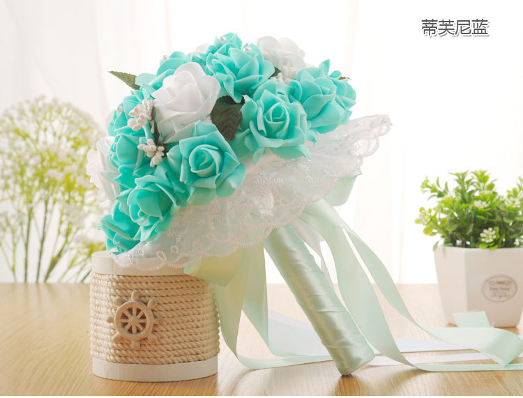 European and American Wedding Supplies Wedding Bridal Bouquet Wholesale Korean Artificial Bouquet PE Foam Wedding Bouquet
