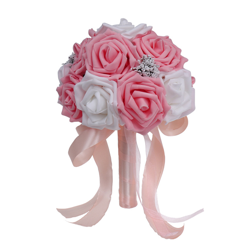 Western-Style Wedding Supplies Bridal Bouquet Korean PE Foam Simulation Bouquet Wedding Bouquet Holder Support Customization