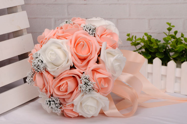 Western-Style Wedding Supplies Bridal Bouquet Korean PE Foam Simulation Bouquet Wedding Bouquet Holder Support Customization Western-Style Wedding Supplies Bridal Bouquet Korean PE Foam Simulation Bouquet Wedding Bouquet Holder Support Customization