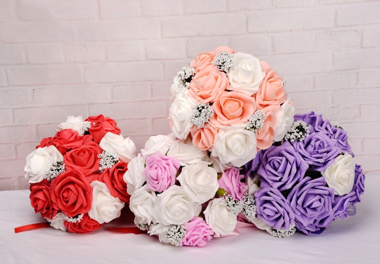 Western-Style Wedding Supplies Bridal Bouquet Korean PE Foam Simulation Bouquet Wedding Bouquet Holder Support Customization Western-Style Wedding Supplies Bridal Bouquet Korean PE Foam Simulation Bouquet Wedding Bouquet Holder Support Customization