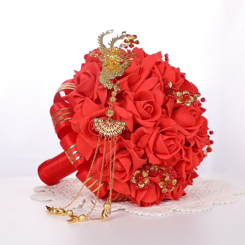 Korean-Style Artificial PE Foamflower Bridal Bouquet Wedding Fake Flower Decoration Photography Bridal Bouquet Wedding Bouquet