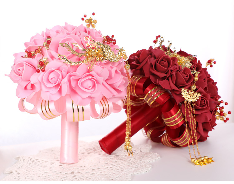 Korean-Style Artificial PE Foamflower Bridal Bouquet Wedding Fake Flower Decoration Photography Bridal Bouquet Wedding Bouquet Korean-Style Artificial PE Foamflower Bridal Bouquet Wedding Fake Flower Decoration Photography Bridal Bouquet Wedding Bouquet