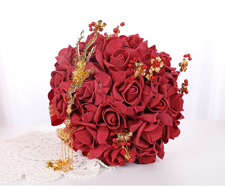 Korean-Style Artificial PE Foamflower Bridal Bouquet Wedding Fake Flower Decoration Photography Bridal Bouquet Wedding Bouquet Korean-Style Artificial PE Foamflower Bridal Bouquet Wedding Fake Flower Decoration Photography Bridal Bouquet Wedding Bouquet