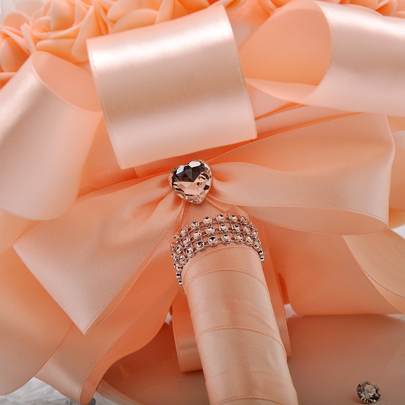 Aliexpress sales bridal bouquet candy color PE rose bridesmaid bouquet support customization