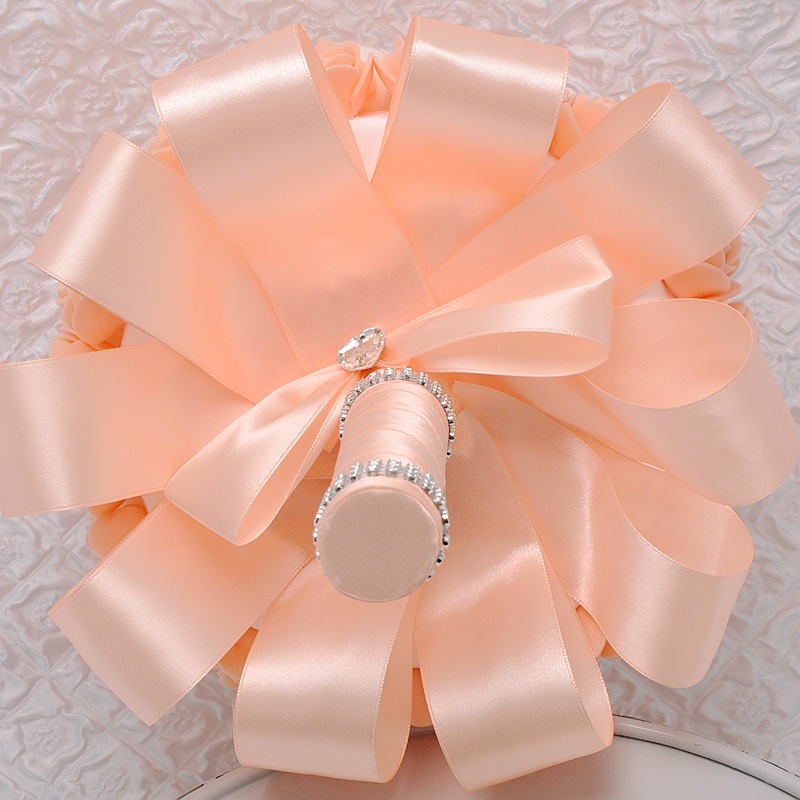 Aliexpress sales bridal bouquet candy color PE rose bridesmaid bouquet support customization