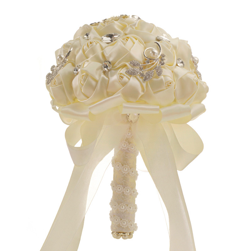 Western wedding supplies simulation flower wedding bridal bouquet wholesale creative Korean ribbon wedding bouquet