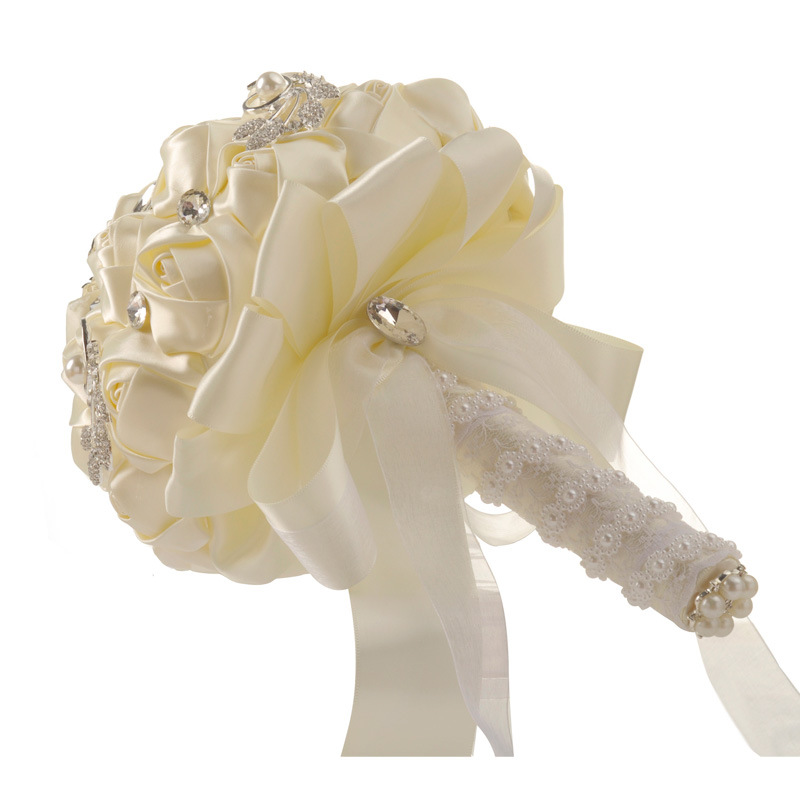 Western wedding supplies simulation flower wedding bridal bouquet wholesale creative Korean ribbon wedding bouquet