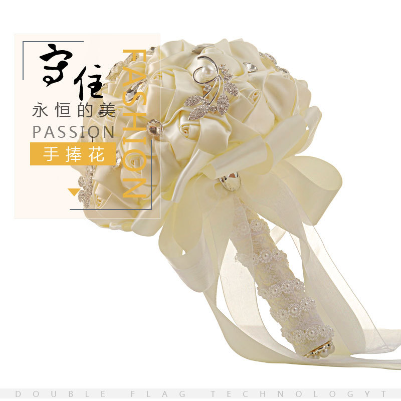 Western wedding supplies simulation flower wedding bridal bouquet wholesale creative Korean ribbon wedding bouquet