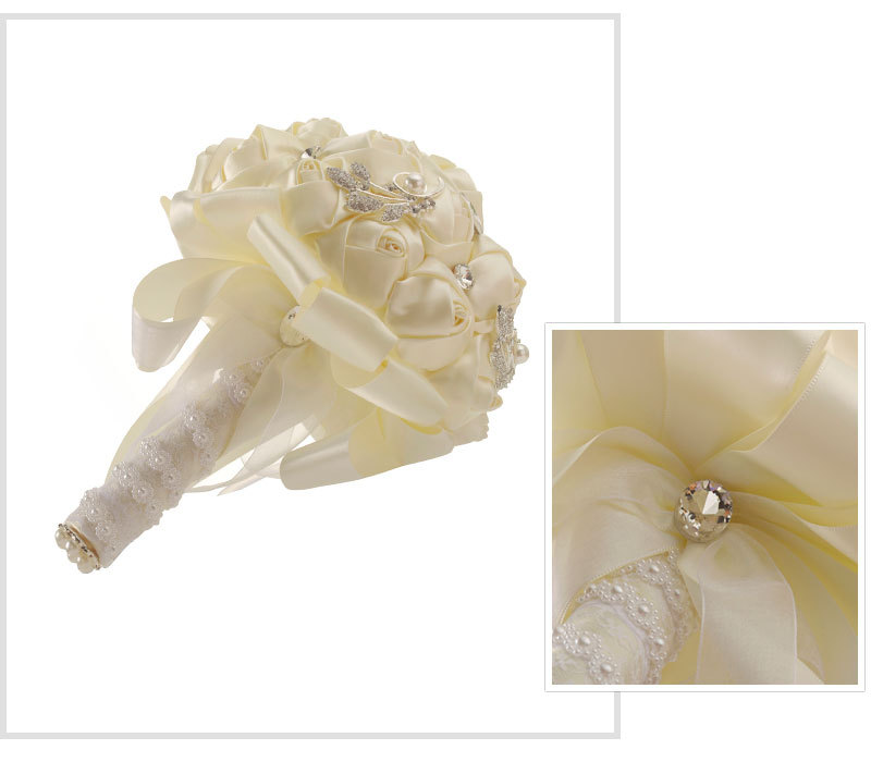Western wedding supplies simulation flower wedding bridal bouquet wholesale creative Korean ribbon wedding bouquet