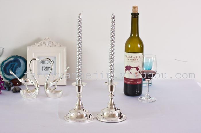 New European modern single-head candleholder with candle holder ideas home fashion wedding gifts KTV alloy