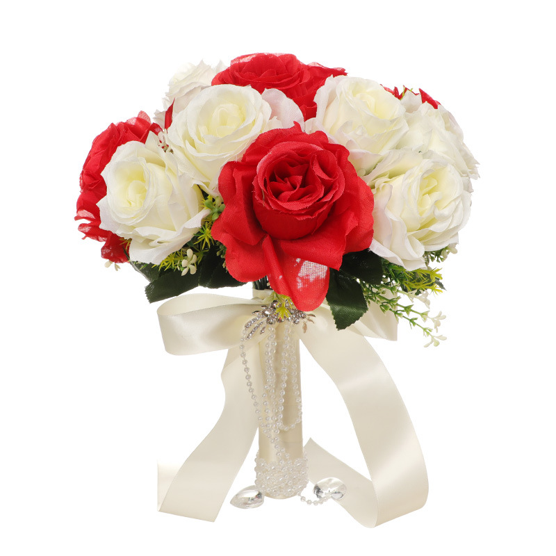 Bridal Bouquet Artificial/Fake Flower Bride and Bridesmaid Wedding Bridal Gown Photography Props Home Desktop Props Ornamental Flower