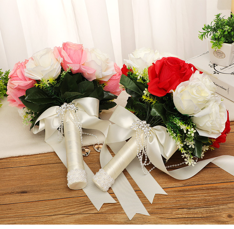 Bridal Bouquet Artificial/Fake Flower Bride and Bridesmaid Wedding Bridal Gown Photography Props Home Desktop Props Ornamental Flower Bridal Bouquet Artificial/Fake Flower Bride and Bridesmaid Wedding Bridal Gown Photography Props Home Desktop Props Ornamental Flower