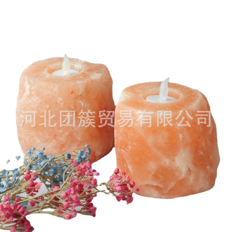 Himalayan Mineral Salt Crystal Candlestick Salt Light Crystal Salt Candlestick Candleholder