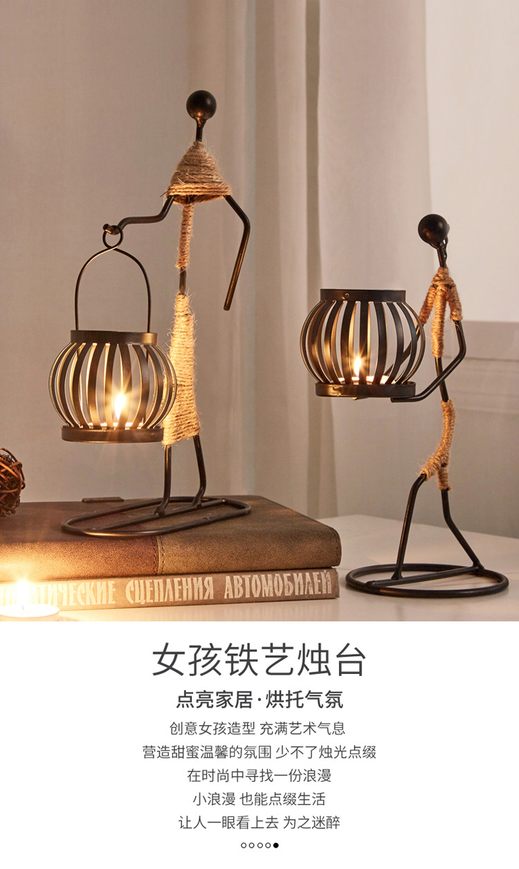European Personality Creative Candle Holder Nordic Restaurant Ornament Candleholder
