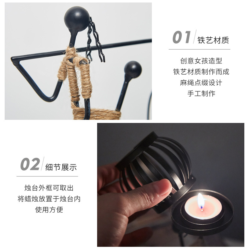 European Personality Creative Candle Holder Nordic Restaurant Ornament Candleholder