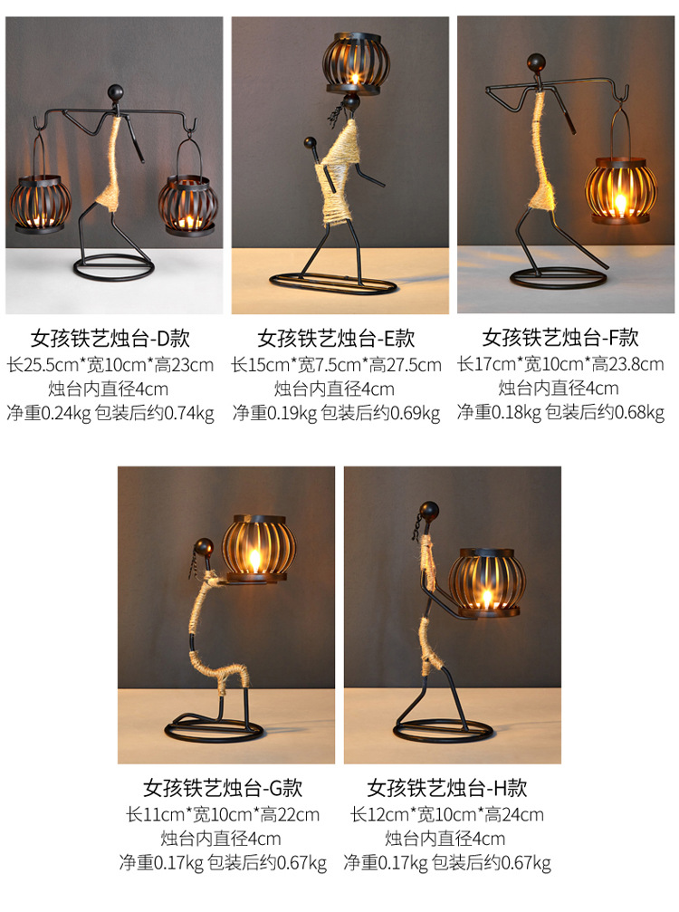 European Personality Creative Candle Holder Nordic Restaurant Ornament Candleholder