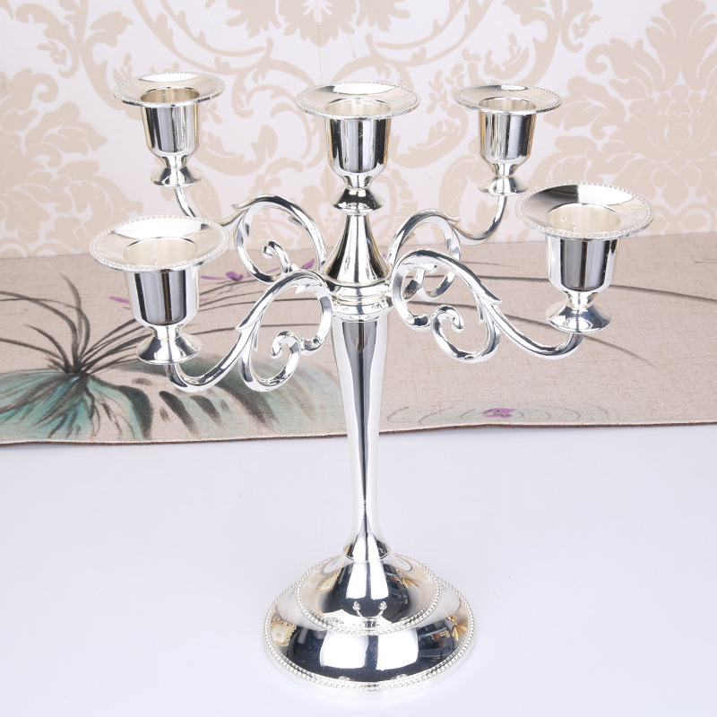 Head Five-Head Decoration Retro Romantic Wedding Props Candlelight Dinner Restaurant Hotel Home Decoration Candleholder