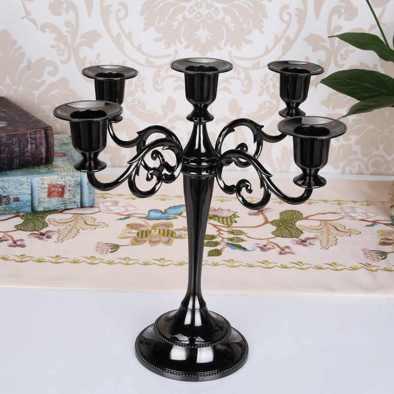 Head Five-Head Decoration Retro Romantic Wedding Props Candlelight Dinner Restaurant Hotel Home Decoration Candleholder