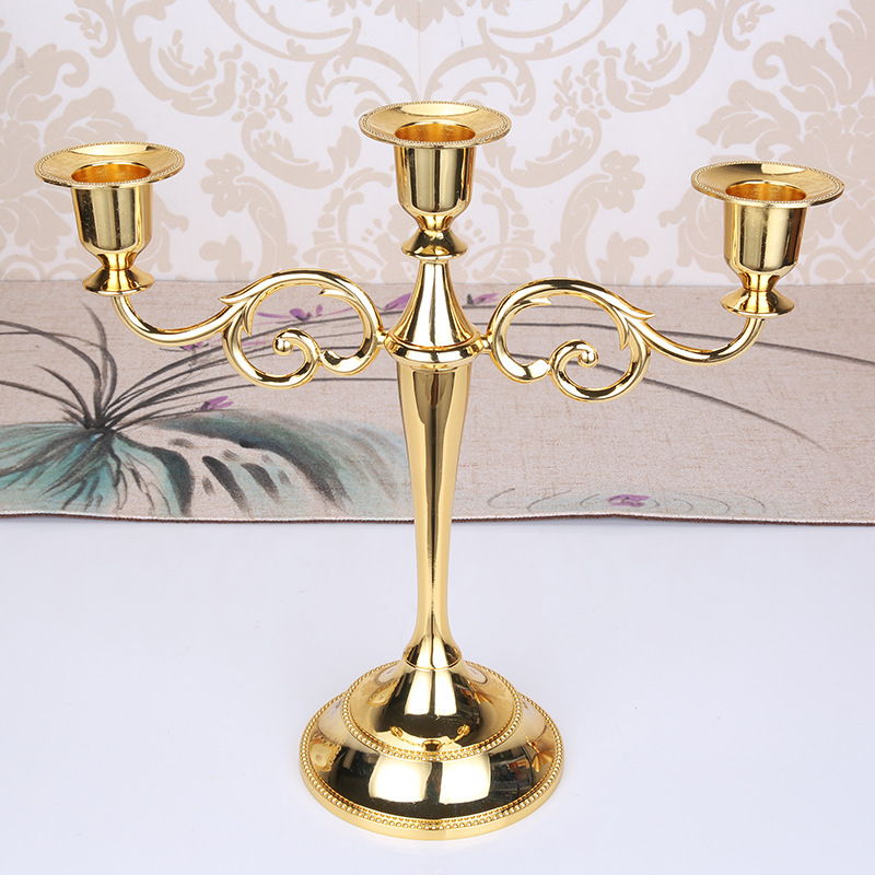 Head Five-Head Decoration Retro Romantic Wedding Props Candlelight Dinner Restaurant Hotel Home Decoration Candleholder