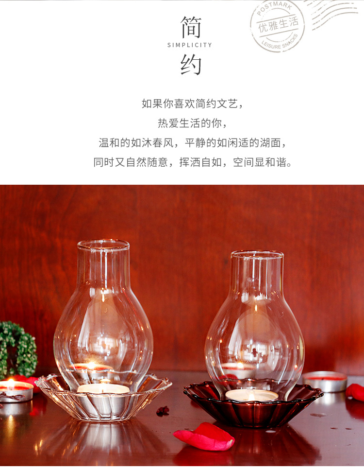 Candleholder Bed Breakfast Home Desktop Decoration Modern Minimalism Retro Style Candle Glass Cover Candleholder Bed Breakfast Home Desktop Decoration Modern Minimalism Retro Style Candle Glass Cover