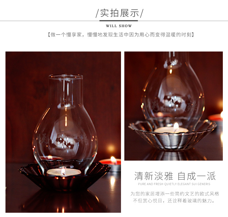 Candleholder Bed Breakfast Home Desktop Decoration Modern Minimalism Retro Style Candle Glass Cover Candleholder Bed Breakfast Home Desktop Decoration Modern Minimalism Retro Style Candle Glass Cover