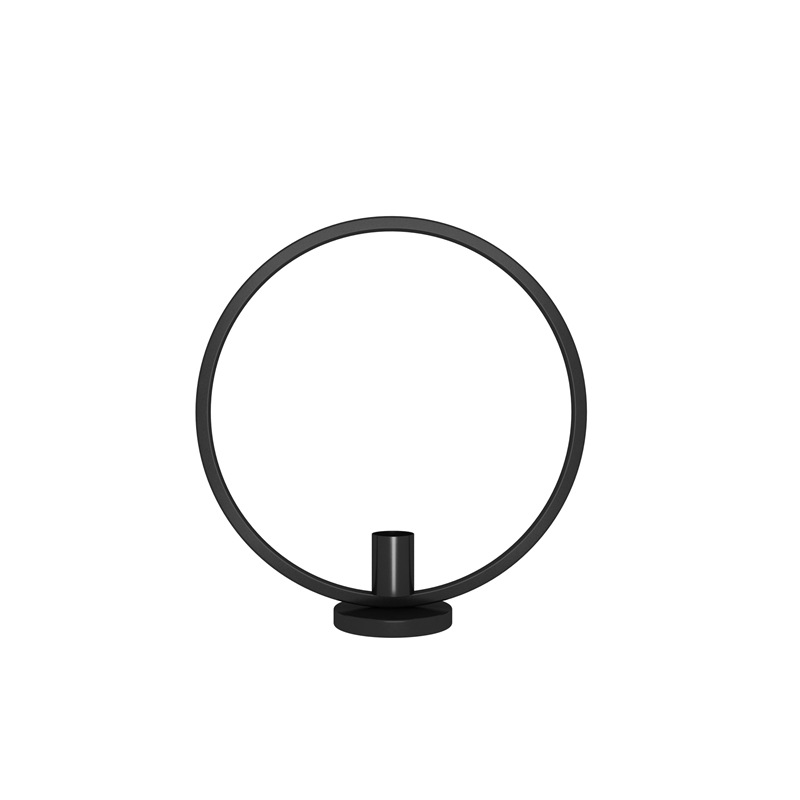 Factory Direct Sales Nordic round Simple Black Candlestick Home Decoration Dining Candleholder