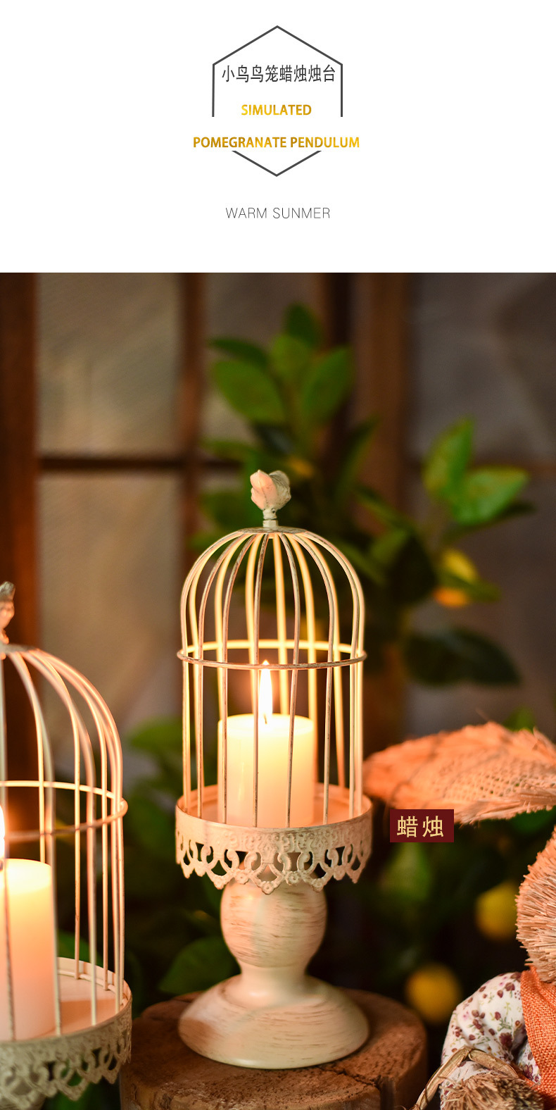 Candleholder  Wedding Romantic American Style Dining Table Candlelight Dinner Decorations Candlestick Decoration