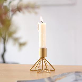 Gentle Times European Style Wrought Iron Suspension Candlestick Decoration Glass Cross-Border Candleholder