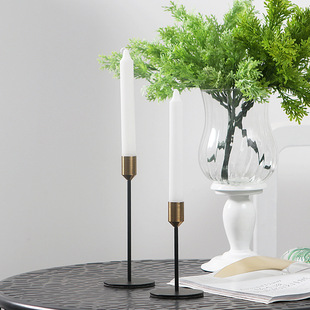 Gentle Times European Style Wrought Iron Suspension Candlestick Decoration Glass Cross-Border Candleholder