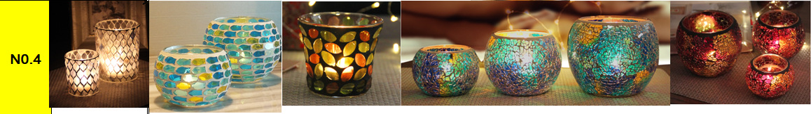 Broken Guaranteed Compensation Classic Hot Selling Product European Mosaic Glass Candlestick Candleholder
