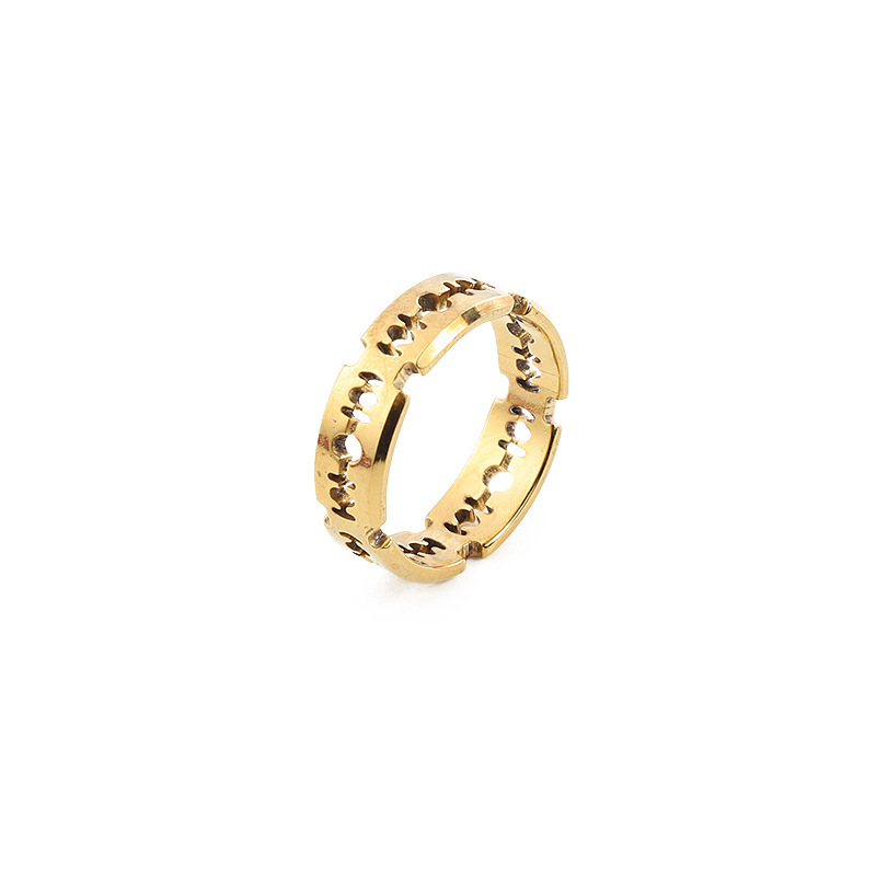 Jeweled Rose Gold Cold Wind Couple Couple Rings Internet Celebrity Titanium Steel Ring Fashion Manufacturer Couple Rings Jeweled Rose Gold Cold Wind Couple Couple Rings Internet Celebrity Titanium Steel Ring Fashion Manufacturer Couple Rings
