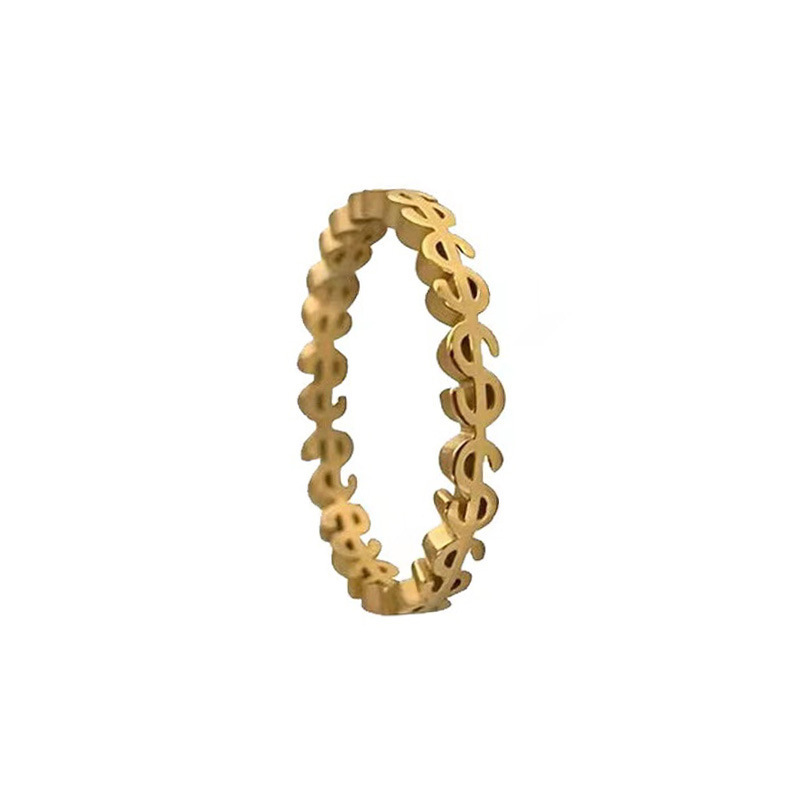 Jeweled Rose Gold Cold Wind Couple Couple Rings Internet Celebrity Titanium Steel Ring Fashion Manufacturer Couple Rings Jeweled Rose Gold Cold Wind Couple Couple Rings Internet Celebrity Titanium Steel Ring Fashion Manufacturer Couple Rings