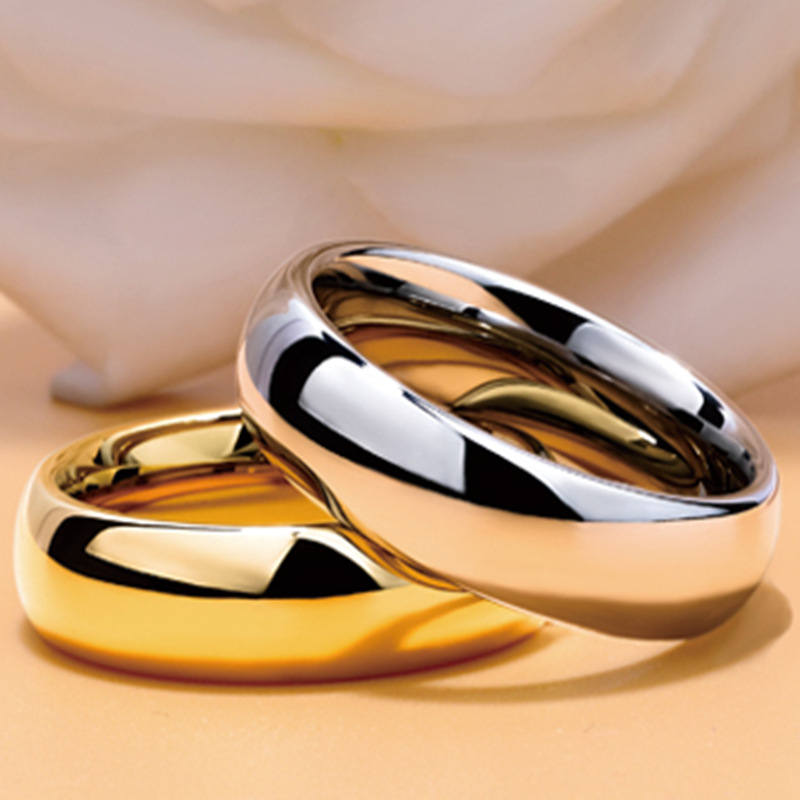 Cross-Border E-Commerce Hot Sale Simple Stainless Steel Glossy 6mm Arc Titanium Steel Ring European and American/Korean Couple Rings Ring Cross-Border E-Commerce Hot Sale Simple Stainless Steel Glossy 6mm Arc Titanium Steel Ring European and American/Korean Couple Rings Ring