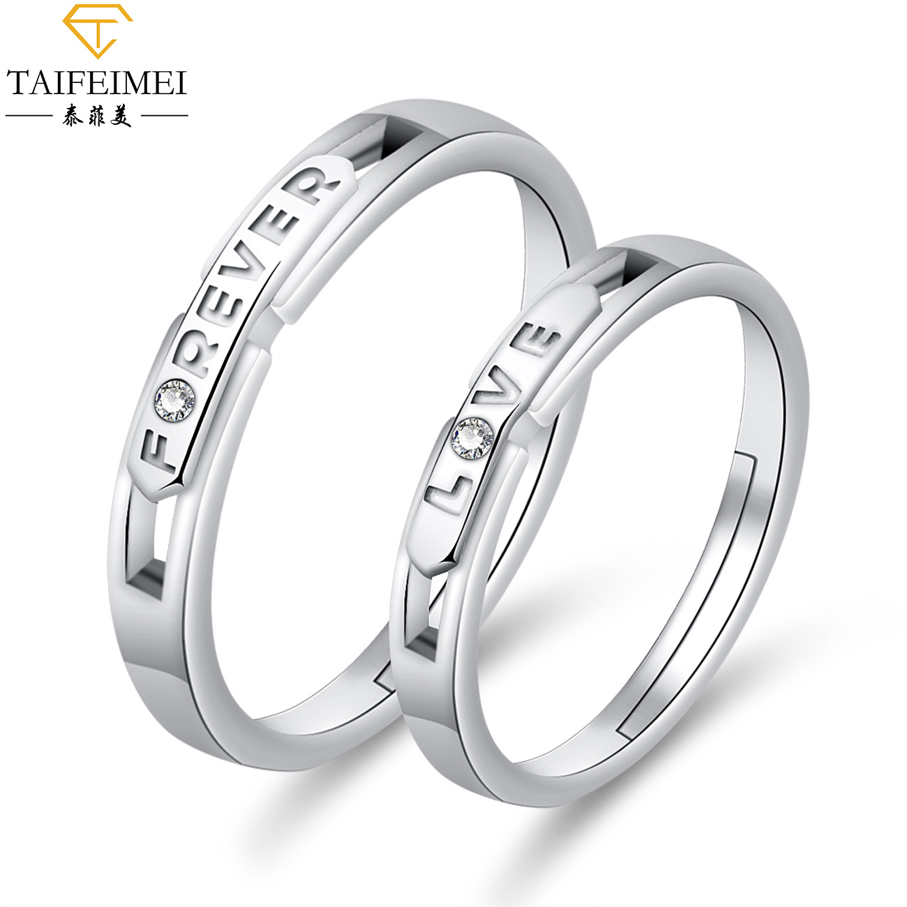 Cross-Border Moissanite Zircon Engagement Ring Couple Couple Rings European and American Crown Opening Couple Ring Rings Factory Cross-Border Moissanite Zircon Engagement Ring Couple Couple Rings European and American Crown Opening Couple Ring Rings Factory