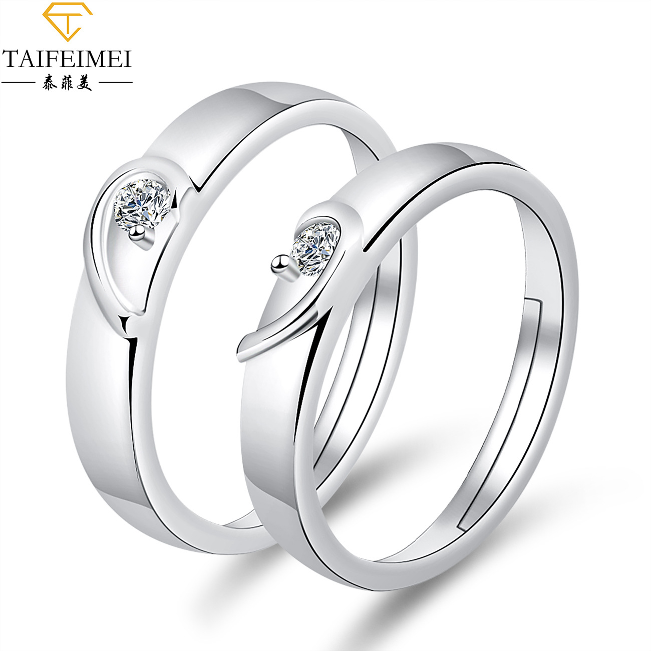Cross-Border Moissanite Zircon Engagement Ring Couple Couple Rings European and American Crown Opening Couple Ring Rings Factory Cross-Border Moissanite Zircon Engagement Ring Couple Couple Rings European and American Crown Opening Couple Ring Rings Factory