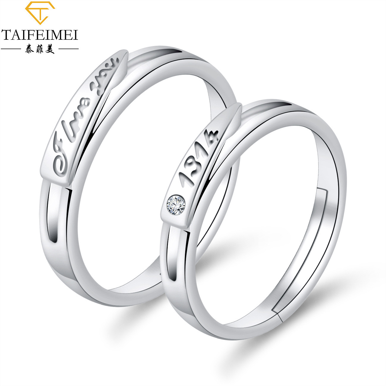 Cross-Border Moissanite Zircon Engagement Ring Couple Couple Rings European and American Crown Opening Couple Ring Rings Factory Cross-Border Moissanite Zircon Engagement Ring Couple Couple Rings European and American Crown Opening Couple Ring Rings Factory