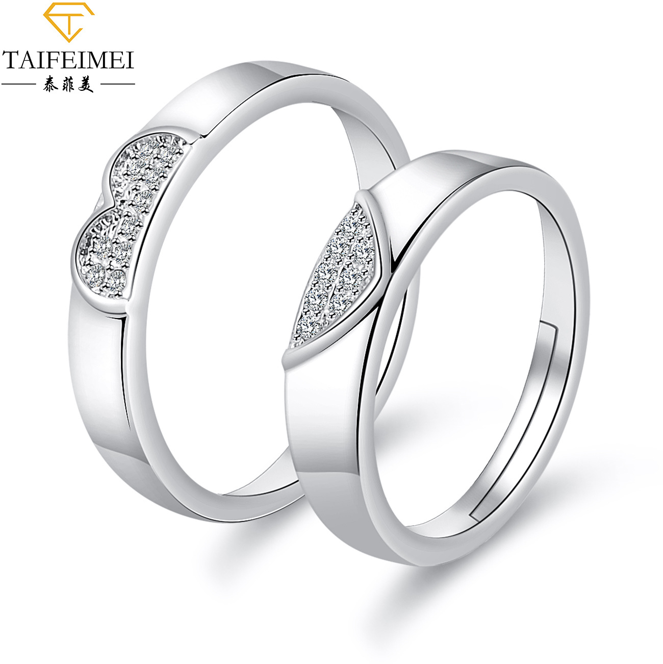 Cross-Border Moissanite Zircon Engagement Ring Couple Couple Rings European and American Crown Opening Couple Ring Rings Factory Cross-Border Moissanite Zircon Engagement Ring Couple Couple Rings European and American Crown Opening Couple Ring Rings Factory